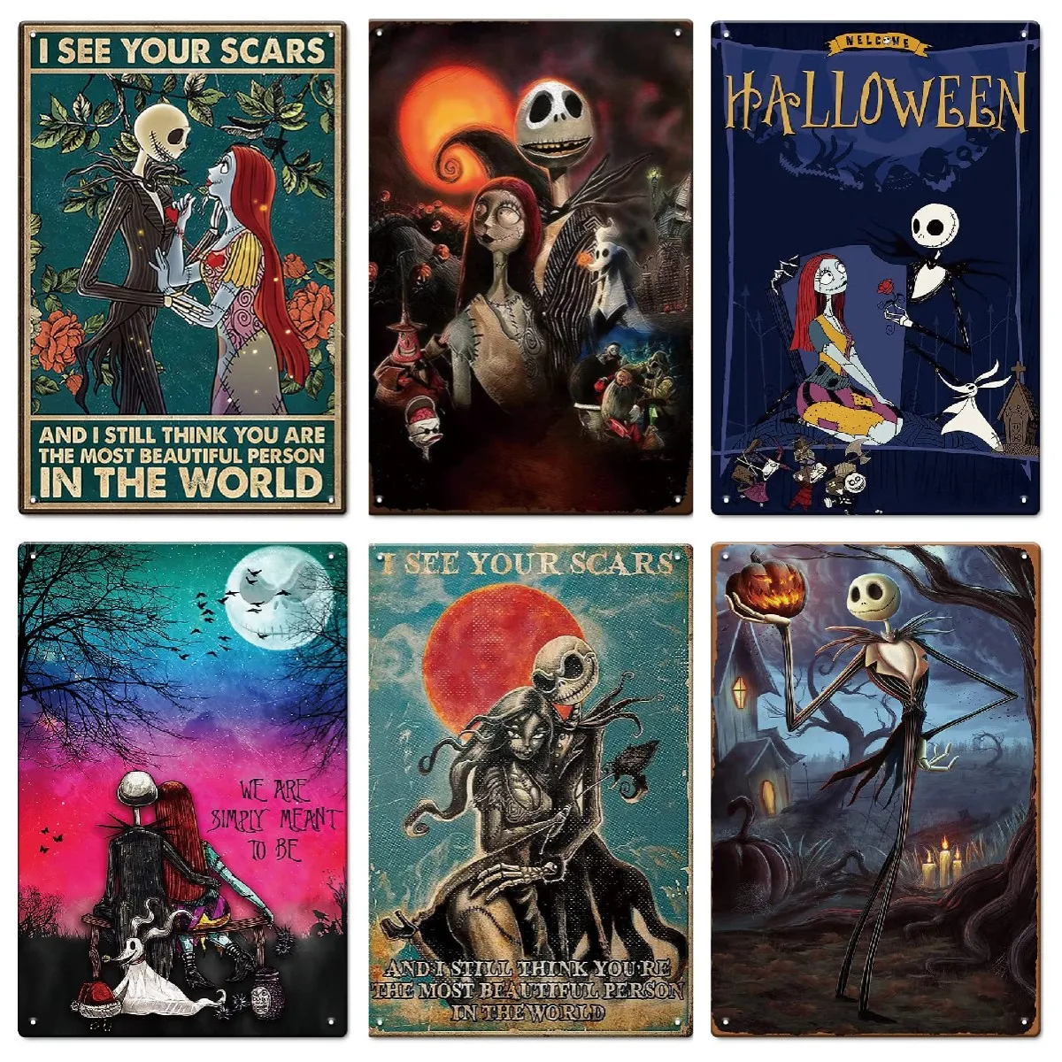 

New Halloween decorative painting frameless hanging painting skull pumpkin ghost festival canvas painting