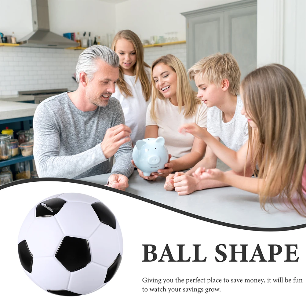 بنك المال المحمول لكرة القدم بيجي بانك للأولاد والبنات، حاوية العملات المعدنية المكتبية للحفلات، بنوك الخنزير للبالغين