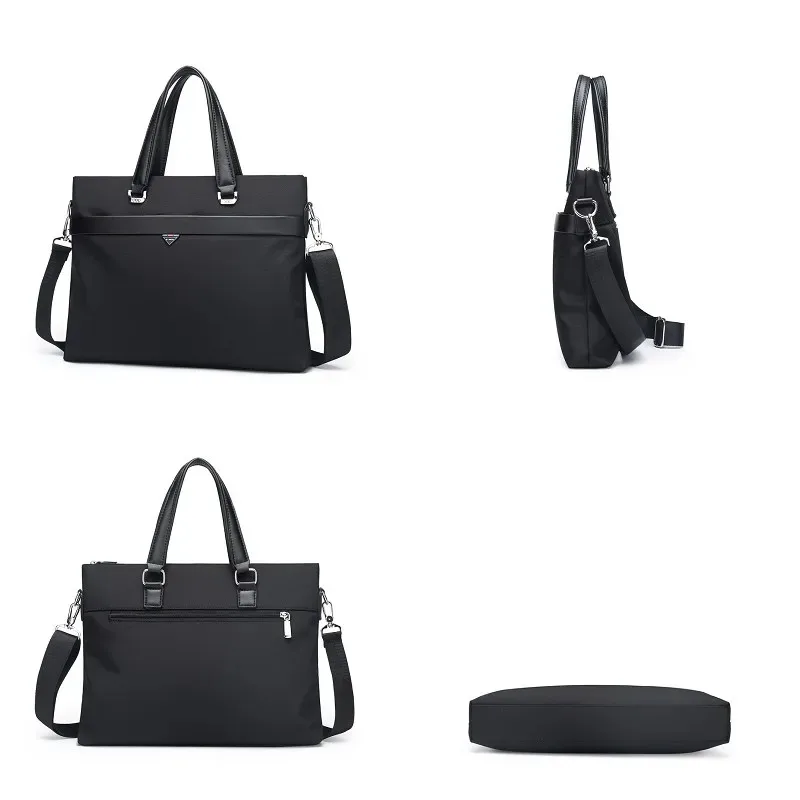 Men's Computer Laptop Bag Handbag Briefcase Attache Business official Oxford Shoulder Crossbody Bags Black Blue