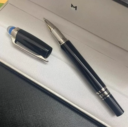 

Premium M Business Rollerball Pen - Black Body Blue Crystal Writing Pen (No Pen Box Included)