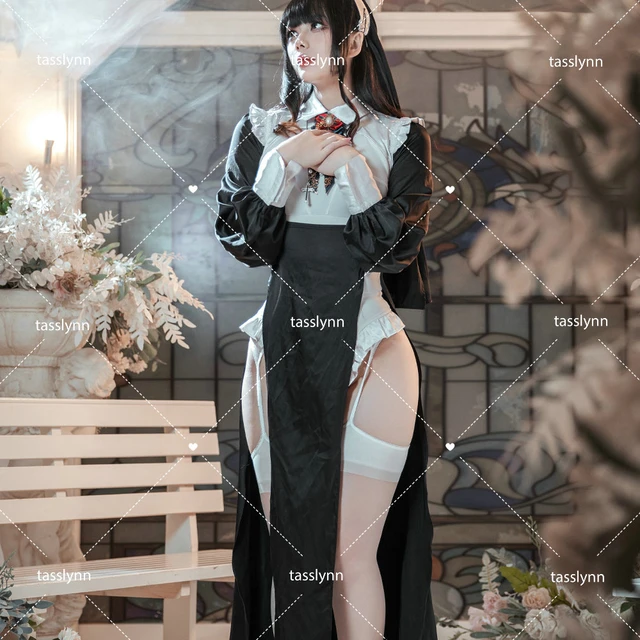 Black White Nun Sister Uniform Hot Anime Cosplay Full Set for Sexy Girls  Dark Reign Cenobite Cosplay Costume Halloween Costume - AliExpress