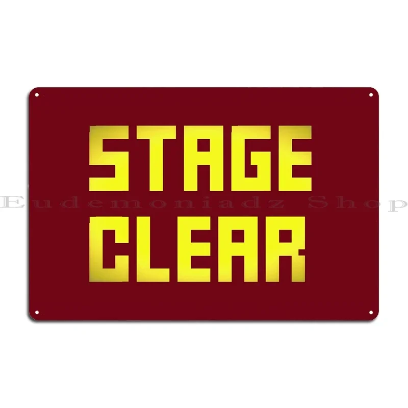 نص المرحلة واضحة الجبهة الصفراء علامة معدنية سينما جدار ديكور المرآب تخصيص كهف تين تسجيل ملصق #1