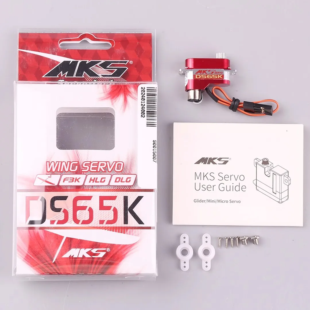 MKS DS65K – servomoteur à tasse creuse, boîtier CNC, engrenage métallique, planeur DLG, lumière 6.5g, 2.2KG