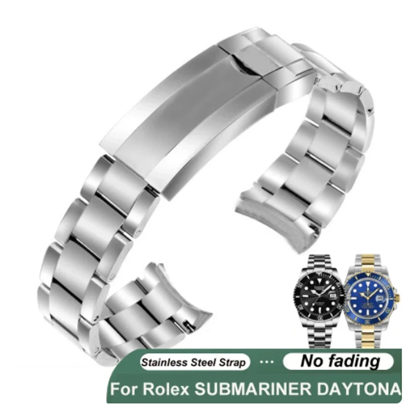 

Watch Bracelet for Rolex DAYTONA GMT SUBMARINER Watch Accessories Metal Strap 20mm 21mm Solid Stainless Steel Bracelet