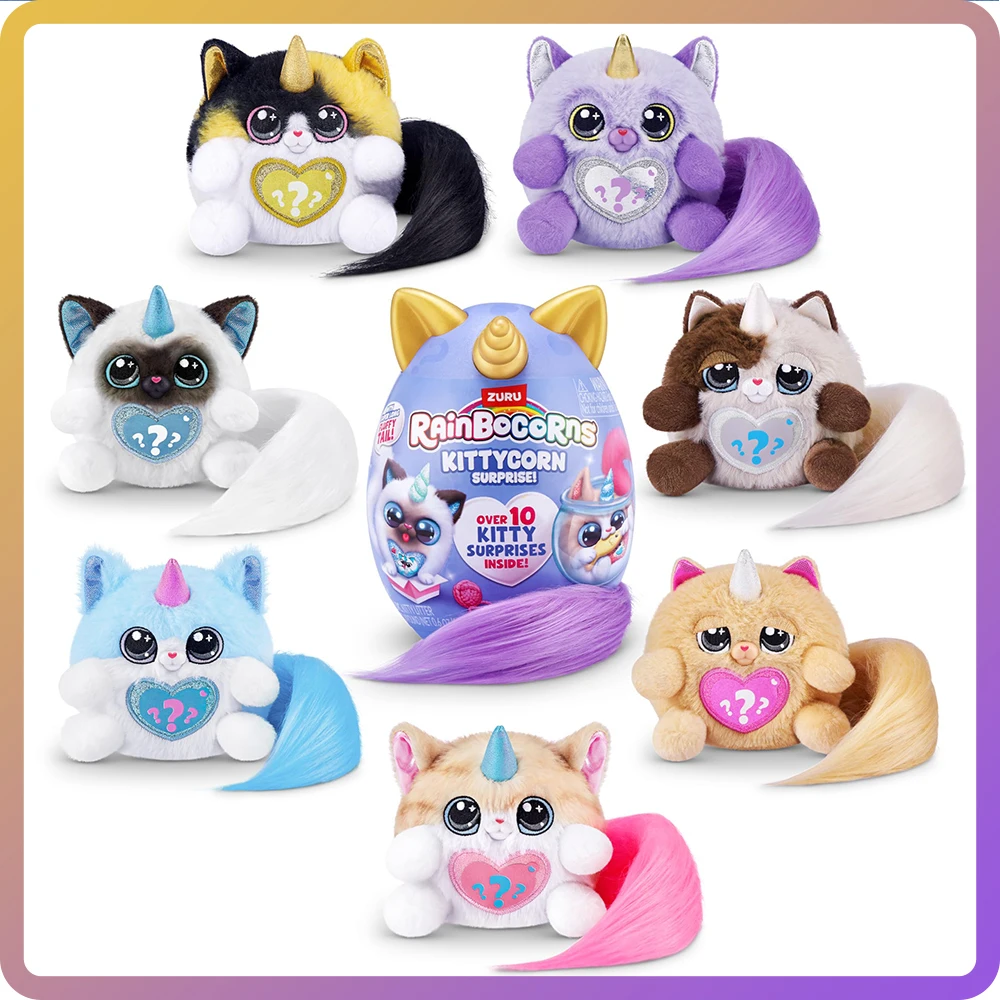 Zuru Rainbocorns مفاجأة Kittycorn مفاجأة سر الأصلي زورو ألعاب من القطيفة الماركات الصغيرة اللعب لطيف هدية للأطفال القط اللعب #3