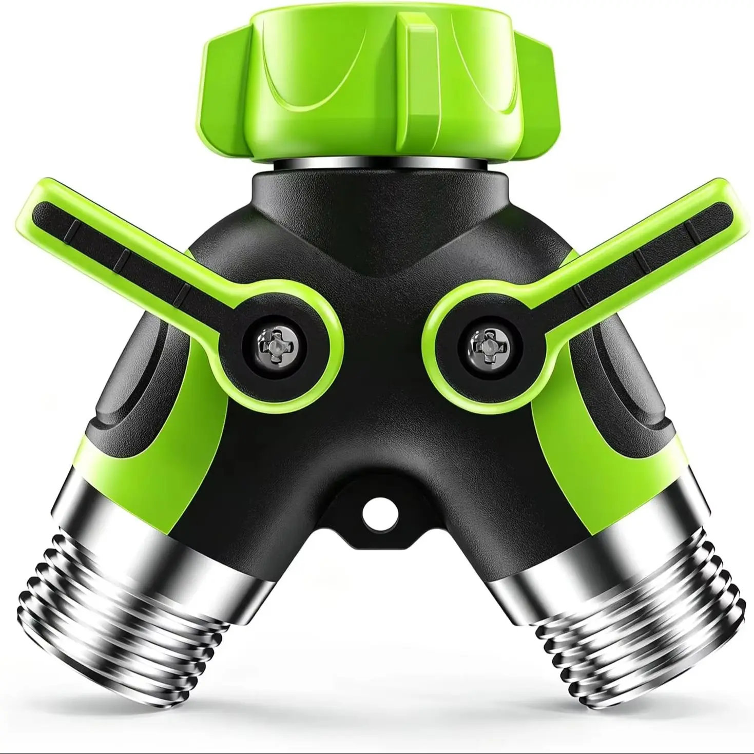 INSOMA Garden Hose Splitter 2‑Way Alloy Outdoor Spigot Faucet Adapter 3/4