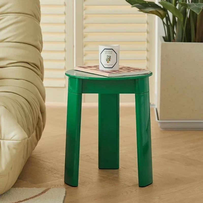 Nordic Medieval Space Stool Home Living Room Round Stool Modern Simple Plastic Chair Indoor Low Furniture Stool