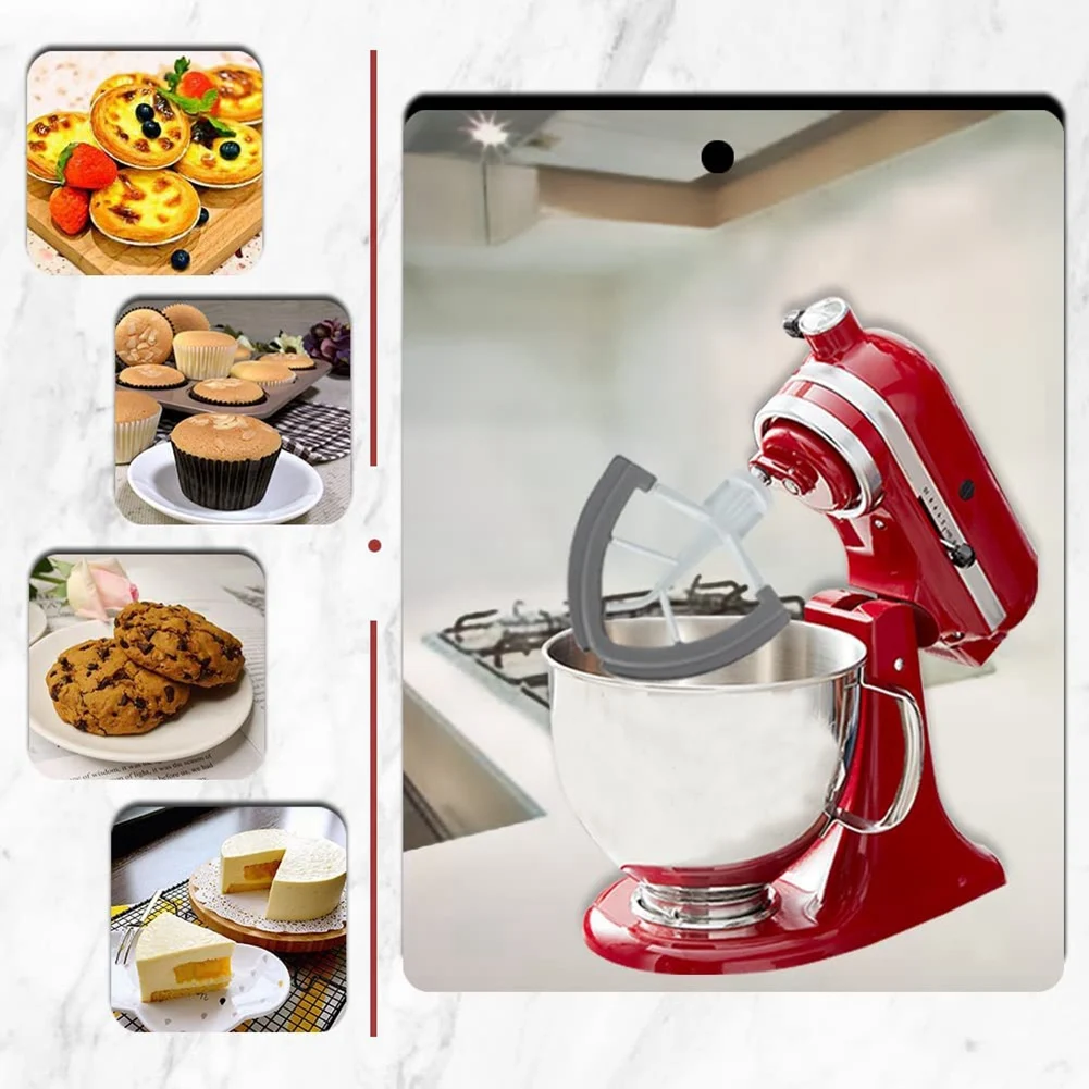 Гибкое приспособление для весла с наклонной головкой для кухни 4,5-5 QT сменный силиконовый скребок для миксера