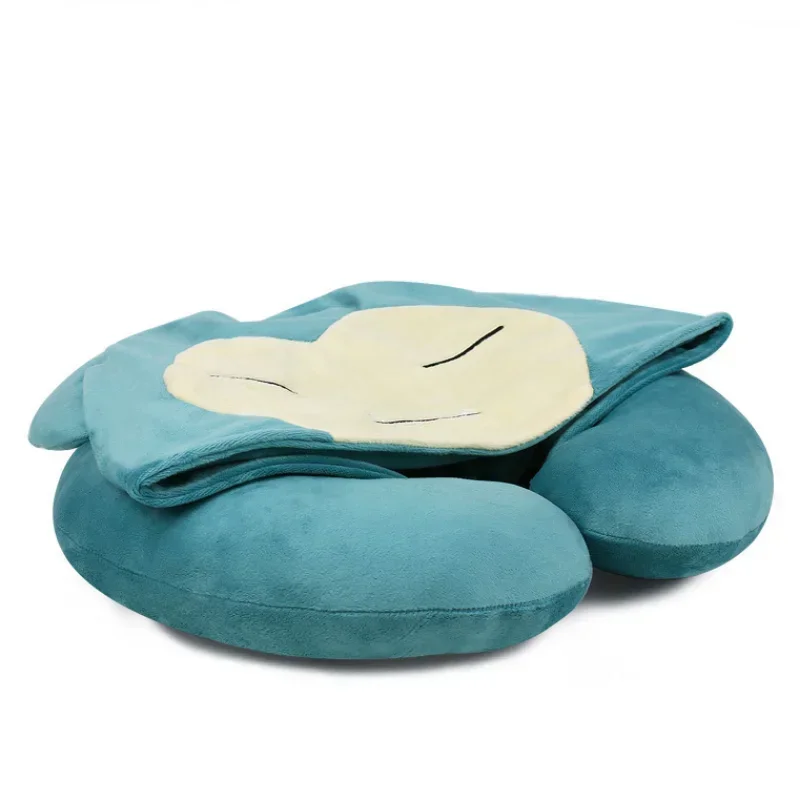 Pokemon Snorlax U Shaped Neck Pillows With Hat Soft Travel Pillow Massage Neck Pillow Sleeping Airplane Pillow Cervical Bedding