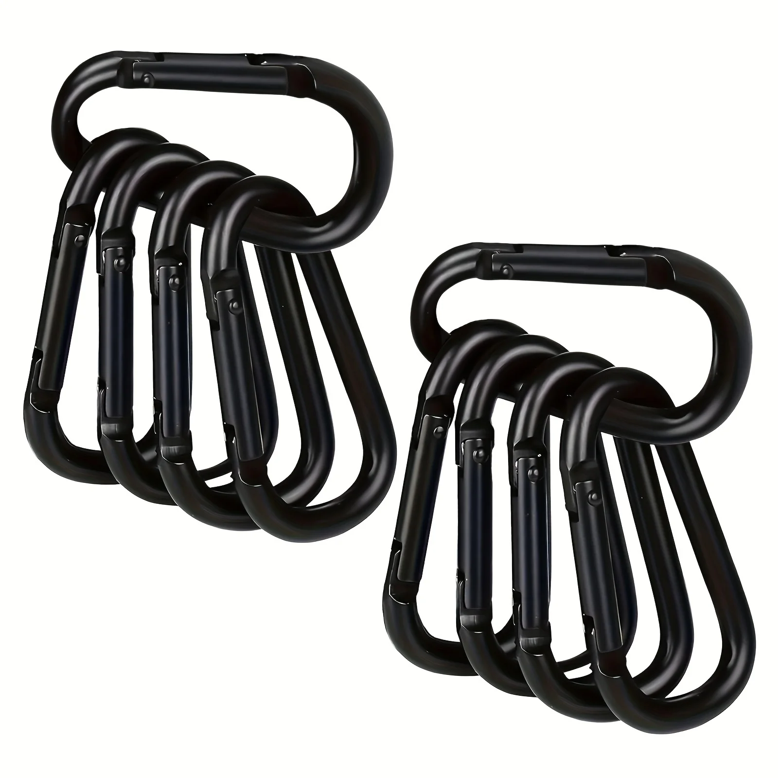 Karabiner aus Aluminiumlegierung, D-Ring, Outdoor-Clip-Haken, 2,3 Zoll Feder-Schnappclip für Camping, Wandern, Rucksack, Schlüsselanhänger, Hundeleine, DIY-Ausrüstung