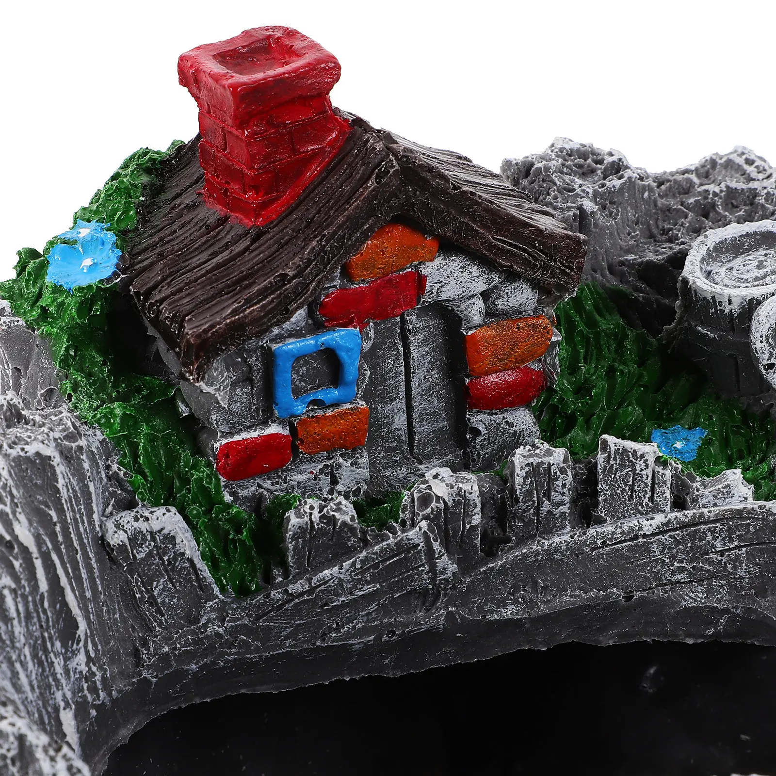 

1Pcs Simulated House Flowerpot Resin Succulent Pot Pastoral Style Mini Flower Planter Home Desktop Decoration Beautiful