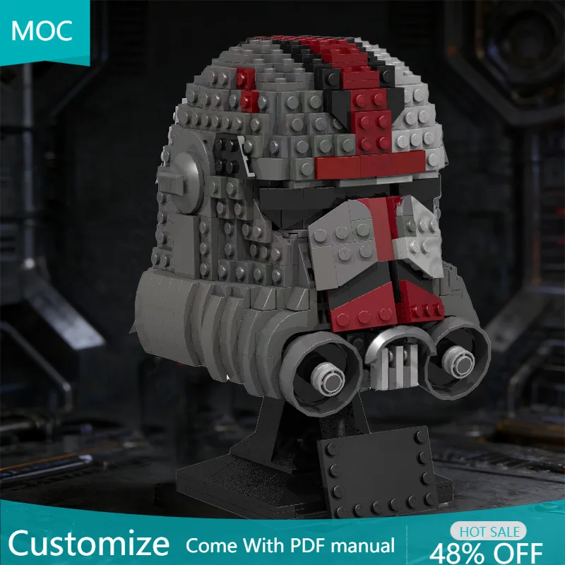 

Набор для сборки шлема Hunter (748 деталей), модель MOC, модульный конструктор, простая креативная технология DIY, игрушка, подарок на Рождество