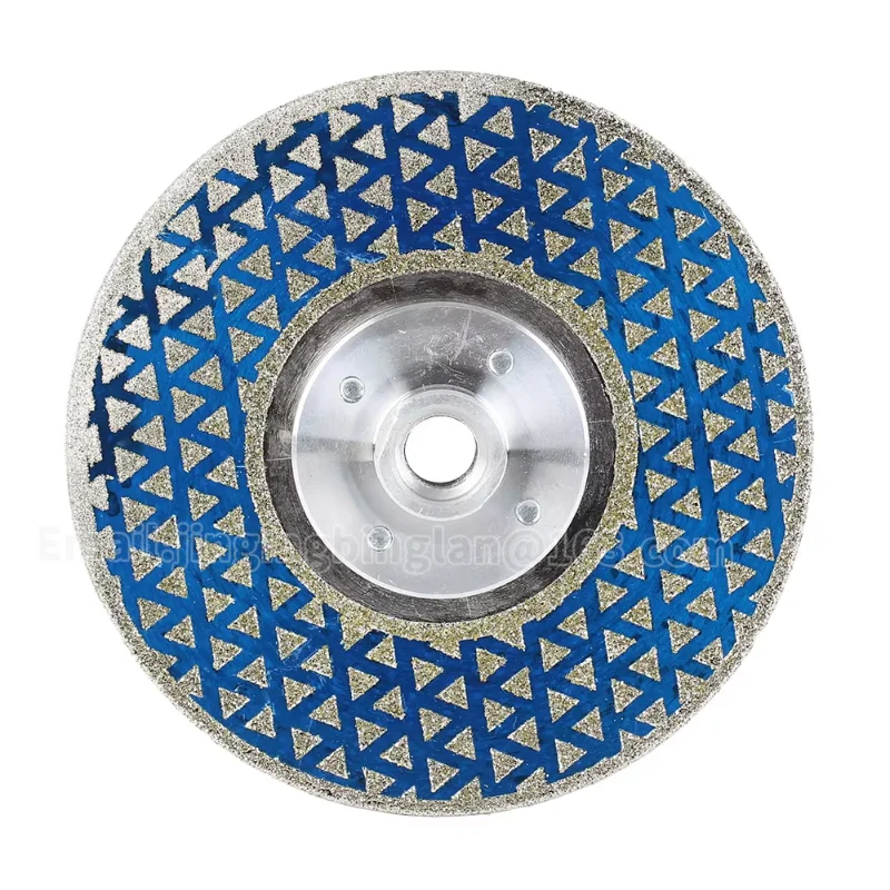 Pyramid Electroplated Diamond Cutting and Marble Natural Stone Ceramic Double Sided Cutting Discs Grinding Blades