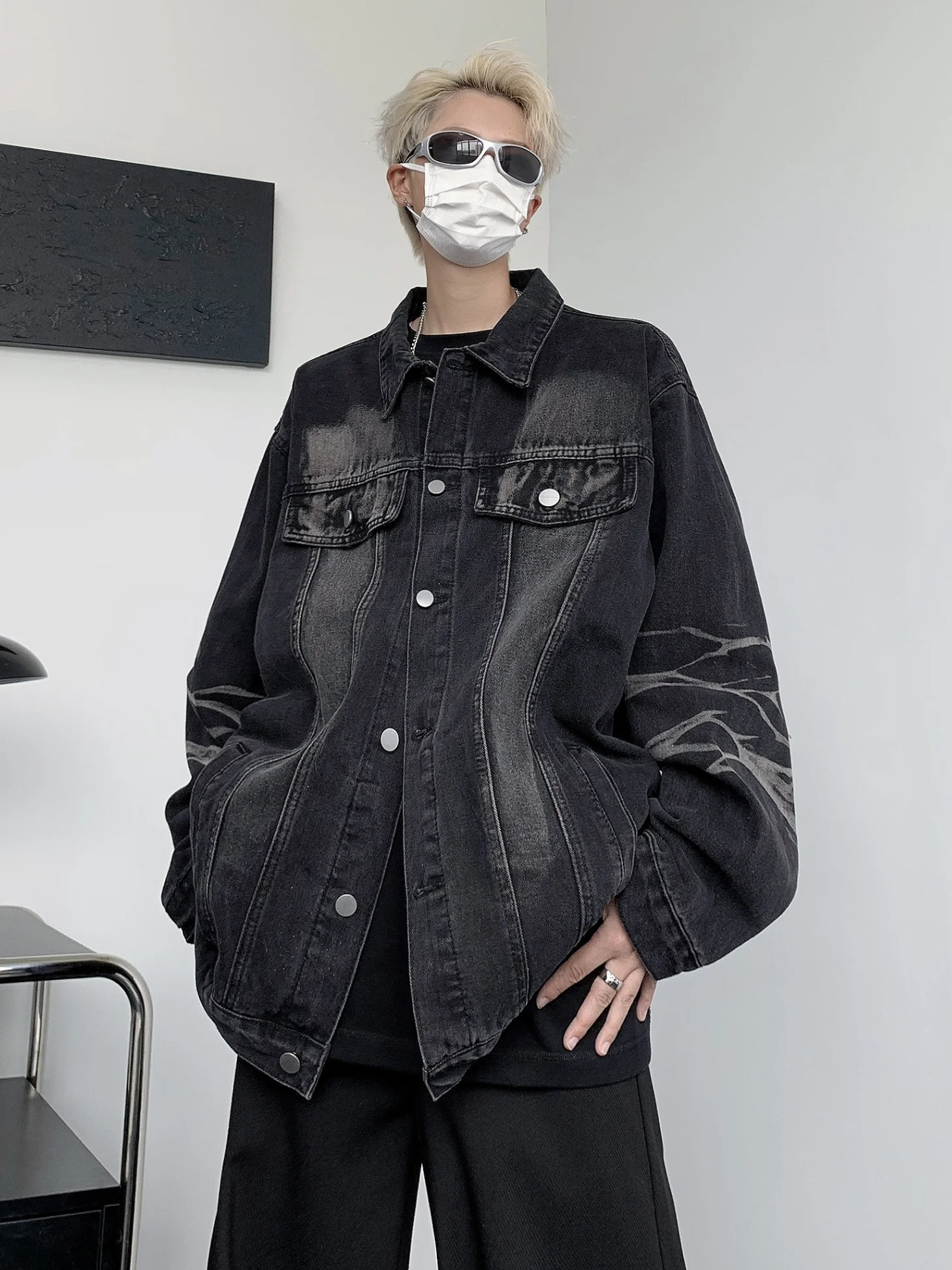 

Мужской джинсовый тюнер цвета adient, осенняя американская спецодежда, высококачественный тюнер в стиле ретро, универсальный тюнер для пар, модный