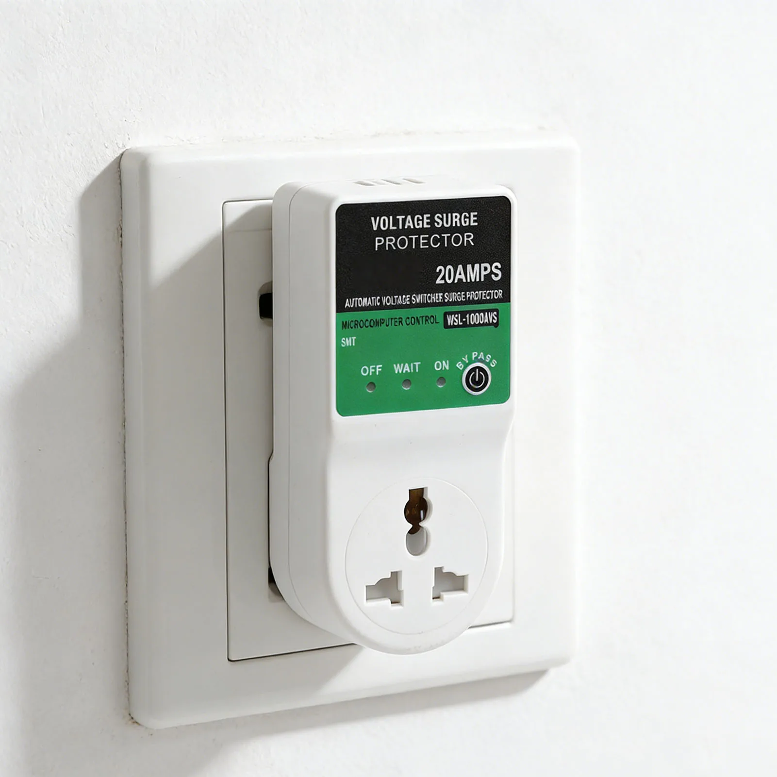 20A Voltage Protector Outlet Over Under Voltage Protective Device for Home Appliances 3 Prong Socket 3 Prong Voltage Protector
