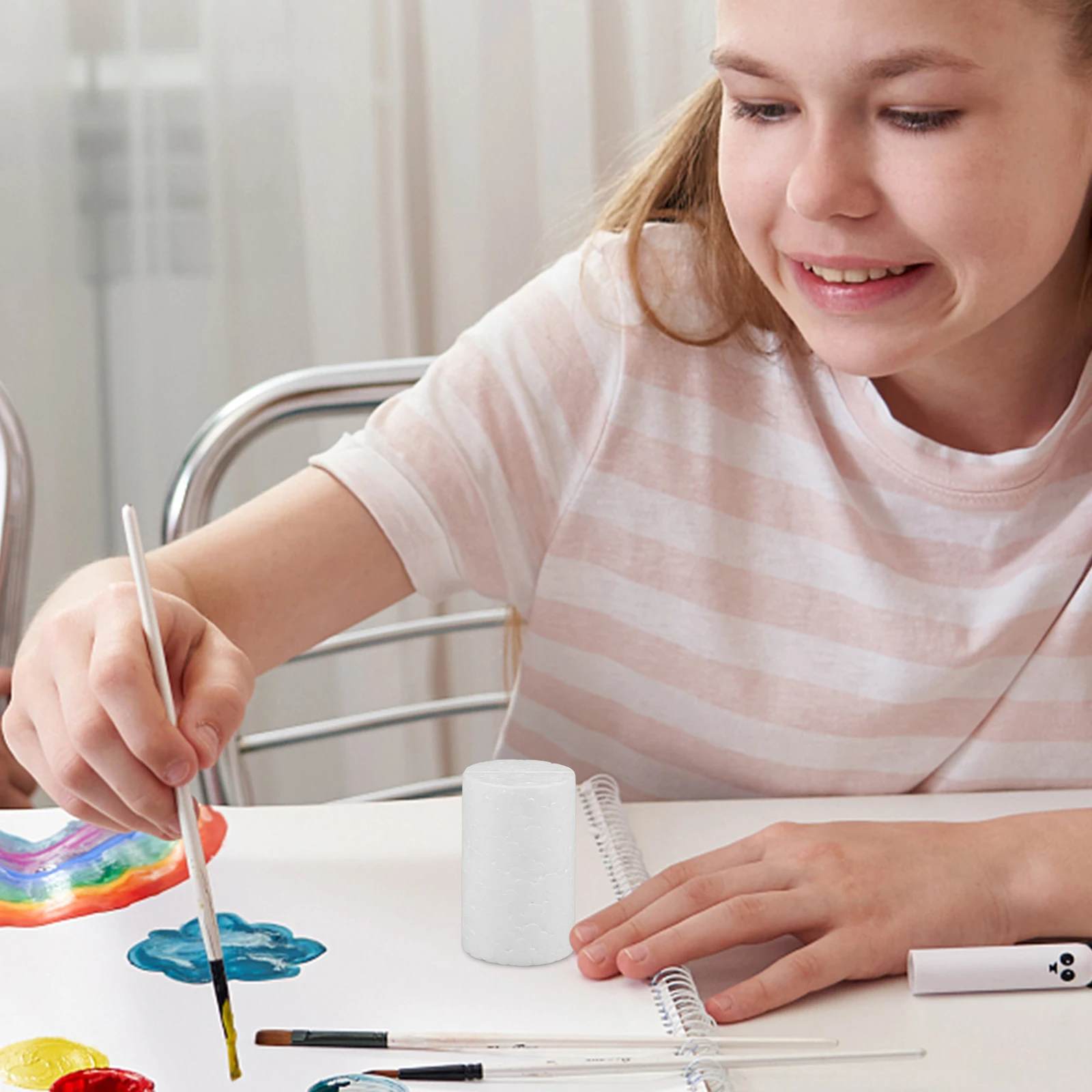 

10pcs Cylindrical Decoration Christmas Tree Indoor Party Scenes Craft Polystyrene Foam Cones Balls Foam Sculpting Block