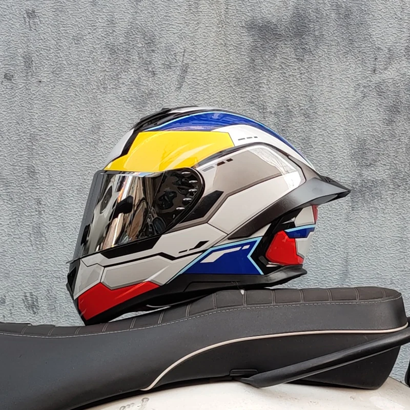 Full face motorcycle helmet double shield racing motorcycle helmet funda  casco moto