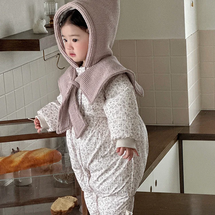 

Хлопковая детская одежда Thiened, зимняя одежда для девочек, модный ансамбль, длинные штаны-фонарики Све, дышащий хлопковый костюм для футболки...