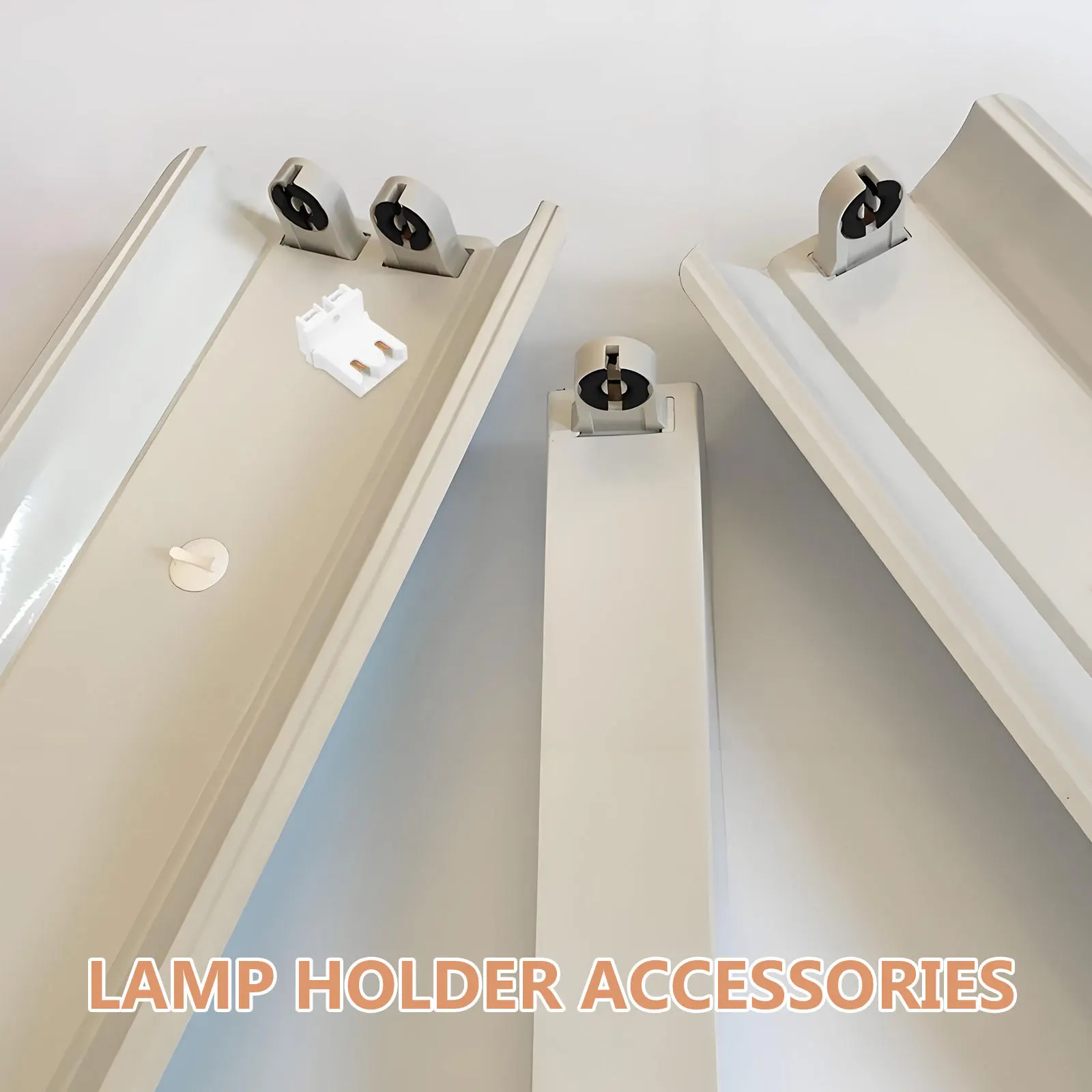 

12Pcs Aging Test Lamp Holder - U-Shaped Fluorescent Socket for Display Rack Efficient Installation Long-Term Stability