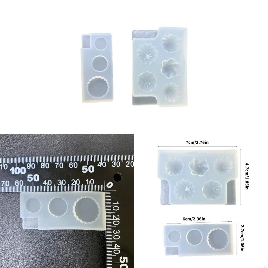 

R3MC 2Pcs Silicone Cream Molds Craft Tool For DIY Resin Decorations And Charm