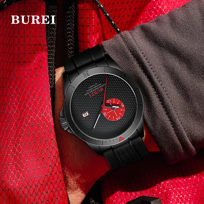 キャブレター-男性用自動機械式ダイバー時計、黄色の槌で打たれたゴムバンド、ヴィンテージサファイア、42mm、500m、新しい