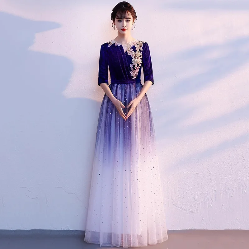 

Luxury French Sequins Embroidery Applique Wedding Dress Women Sexy O-Neck Half Sleeve Wedding Evening Party Gown vestidos