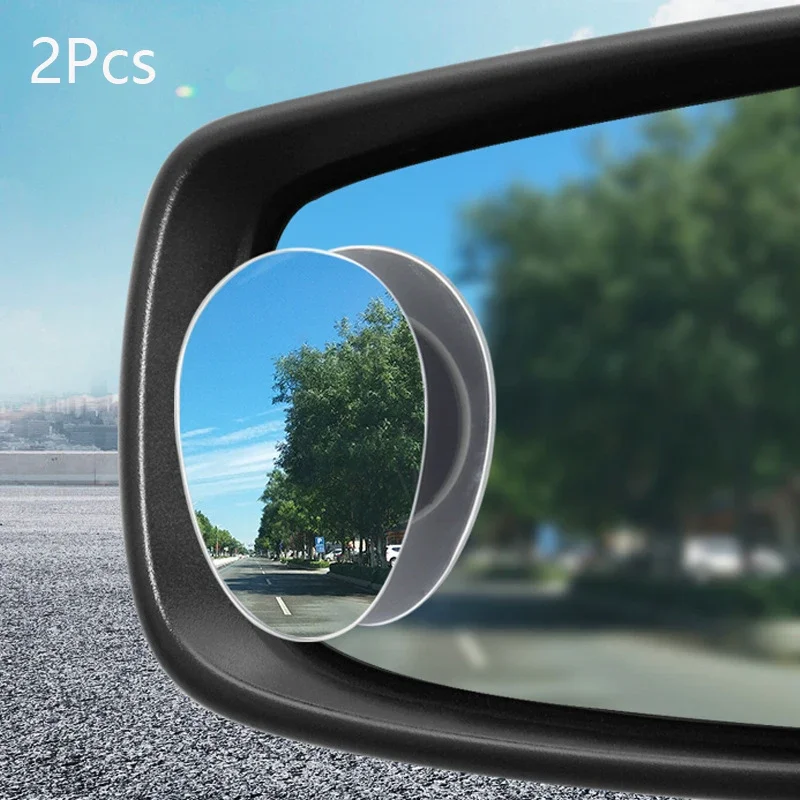 

2PcsHD Frameless Adjustable-Degree Round Lens 360 Degree Adjustable Wide Angle Exterior Automobile Convex Rear View Mirrors