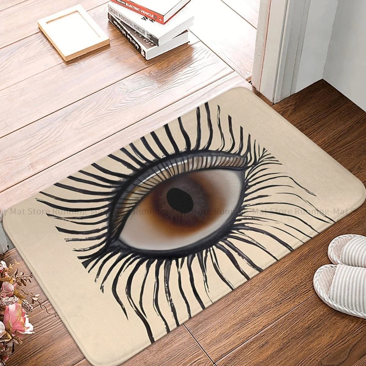 Illuminati Non-slip Doormat Eye Bath Bedroom Mat Prayer Carpet Flannel Pattern Decor