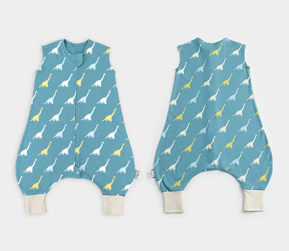 Kids Pajamas Summer Thin Sleeveless Split Legs Jumpsuit 2-Ways Zippers Children Sleepwear 1-4 Years Girls Boys Sleeper Blanket