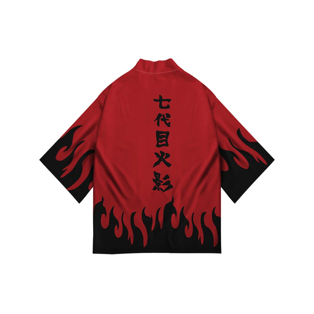 Ninja Harajuku Hokage Japanese Anime Kimono Samurai Cosplay Jacket Home Casual Short Robe Clothes Men and Women The Same Style