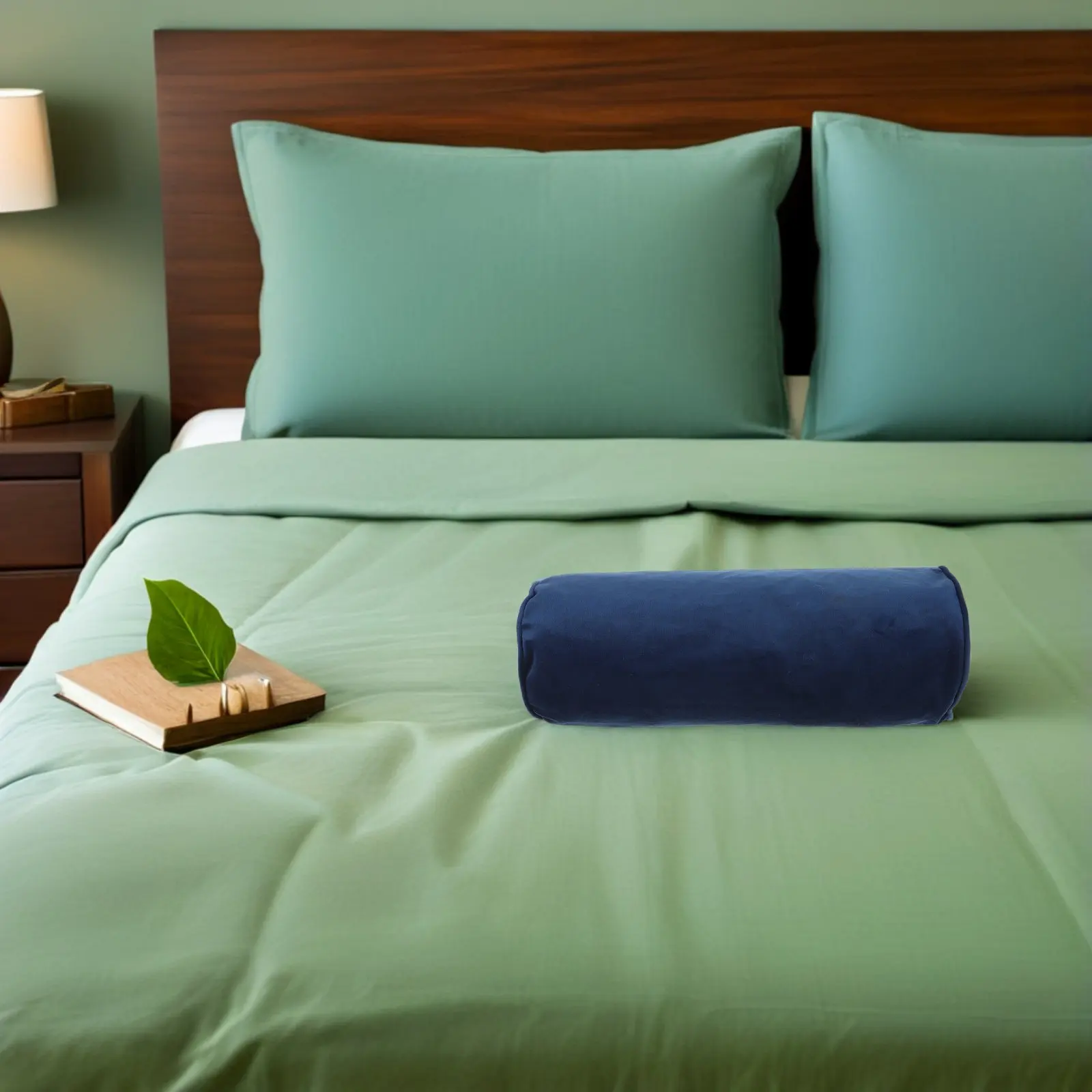 Round Pillowcase Cylinder Pillow Cover 40x15cm Zipper Neck Roll Pillowcase Soft Cushion Cover for Sofa Bedroom Travel