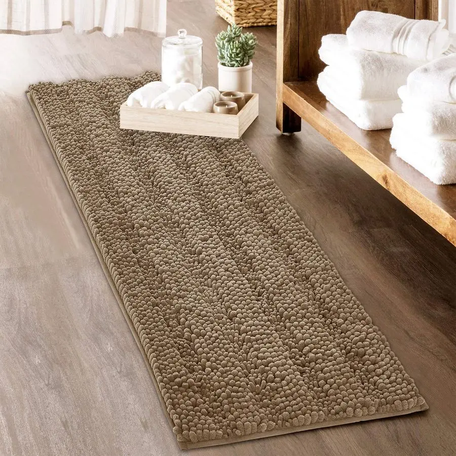 

Large Bathroom Rugs Set Super Soft Bath Mat NonSlip Washable Absorbent Microfiber Chenille Floor Carpet for Door Way Tub Kitchen