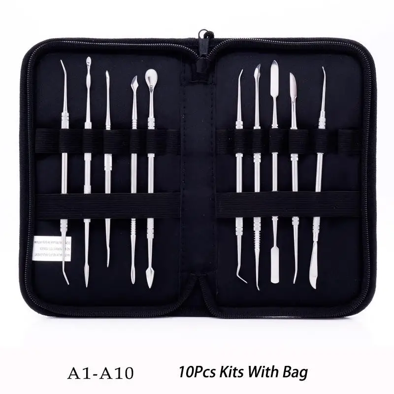 

14PCS Stainless Steel Sculpture Tool Wooden Metal Pottery Clay Tools With Case Molding Sculpture Sculpting Clay Tool Kit