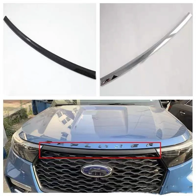 

For Ford Explorer 2020-2022 Car Accessories ABS Chrome Front Grille Accent Cover Mesh Trim Molding Styling Bezel Garnish
