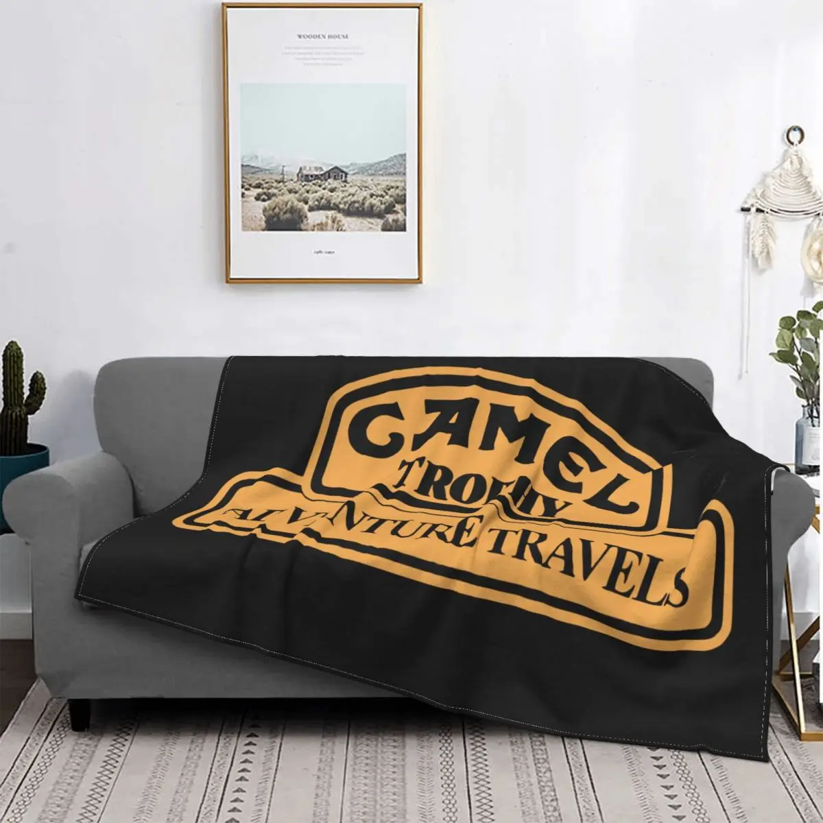 Camel Trophy Racing Knitted Blanket Fleece Lightweight Thin Throw Blanket for Home Couch Bedroom Quilt