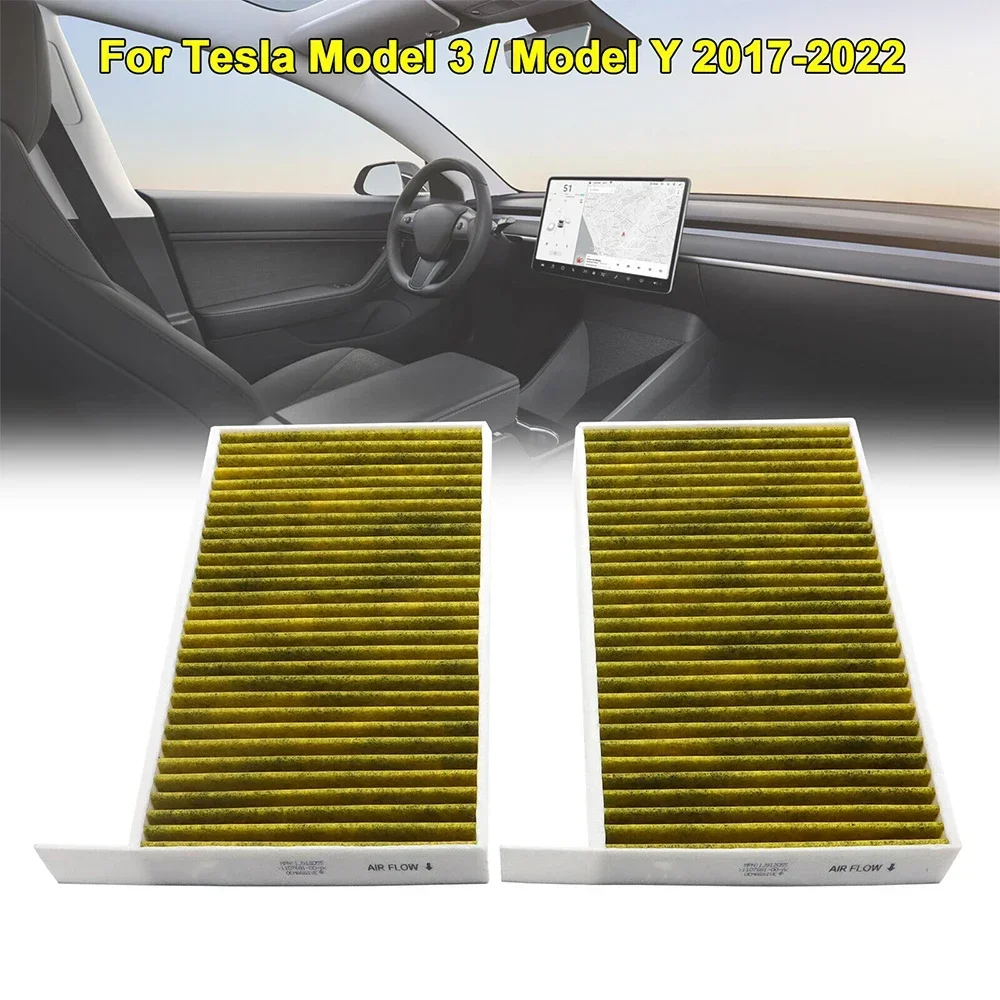 

New! 1107681-00-A 110768100A Pollen Cabin Air Filter Activated Carbon For Tesla Model 3/Y 2017-22 car accsesories car accessory