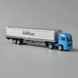 1:100 Scale Diecast Metal Model Truck Toy Tractor & Semi-Trailer Container Free Wheeling Miniature Replica