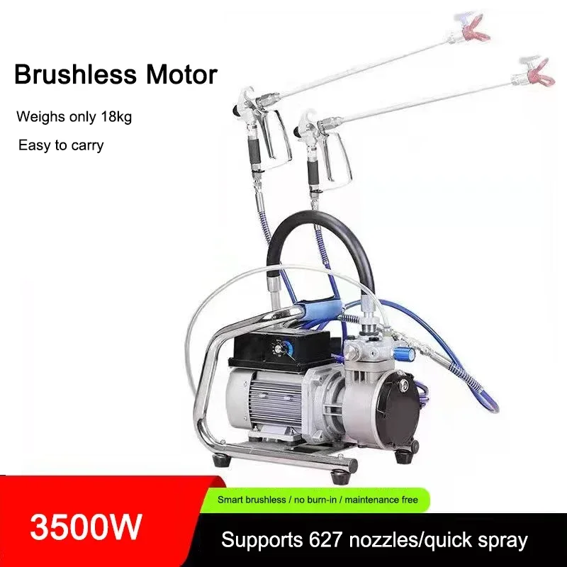 High Pressure Paint Sprayer Airless Paint Machine Paint Latex Spray Gun Brushless Portable Automatic Engineering Spray