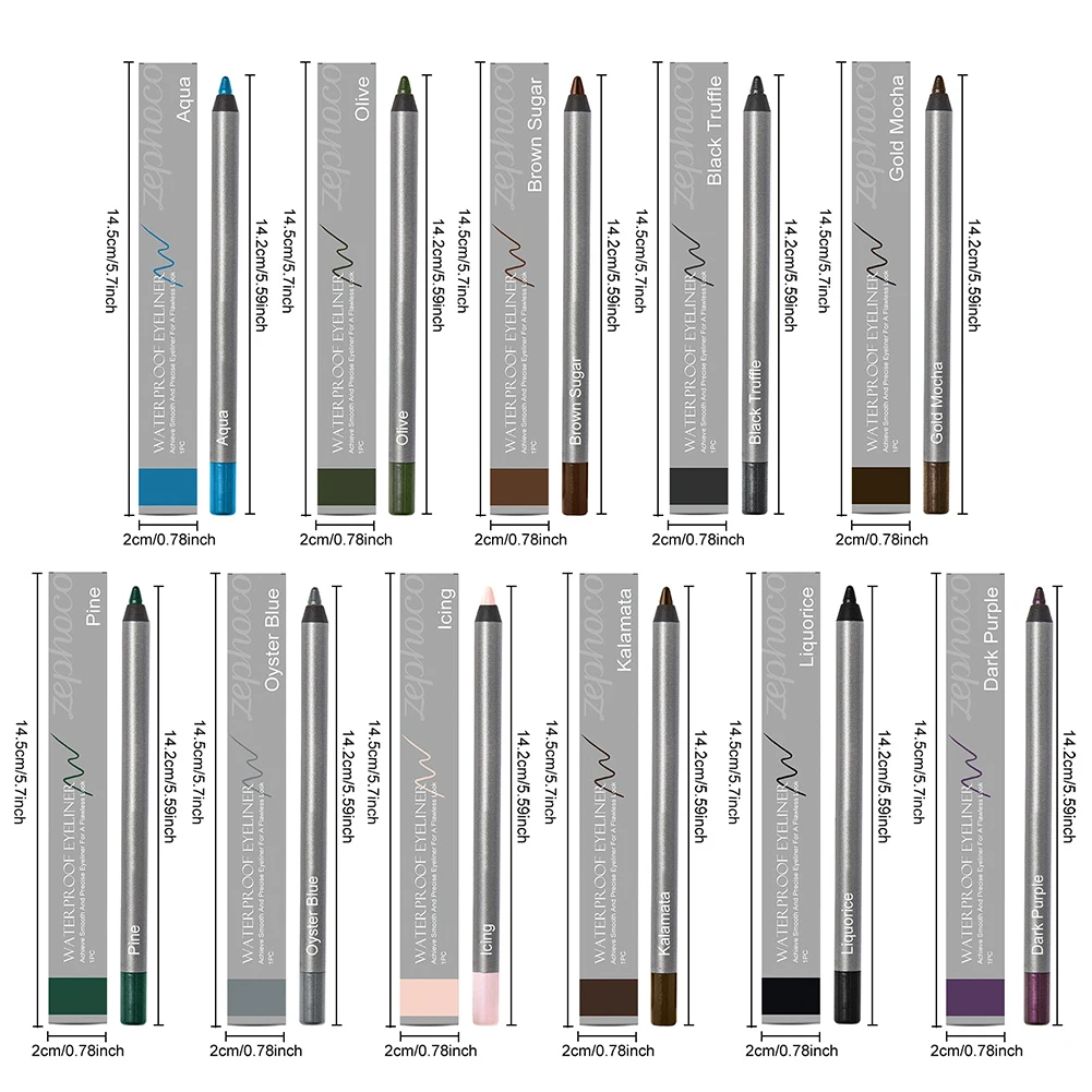 قلم تحديد العيون السائل المقاوم للماء، مظهر طبيعي، يعزز جمال العين والحفلات / مظهر احتفالي