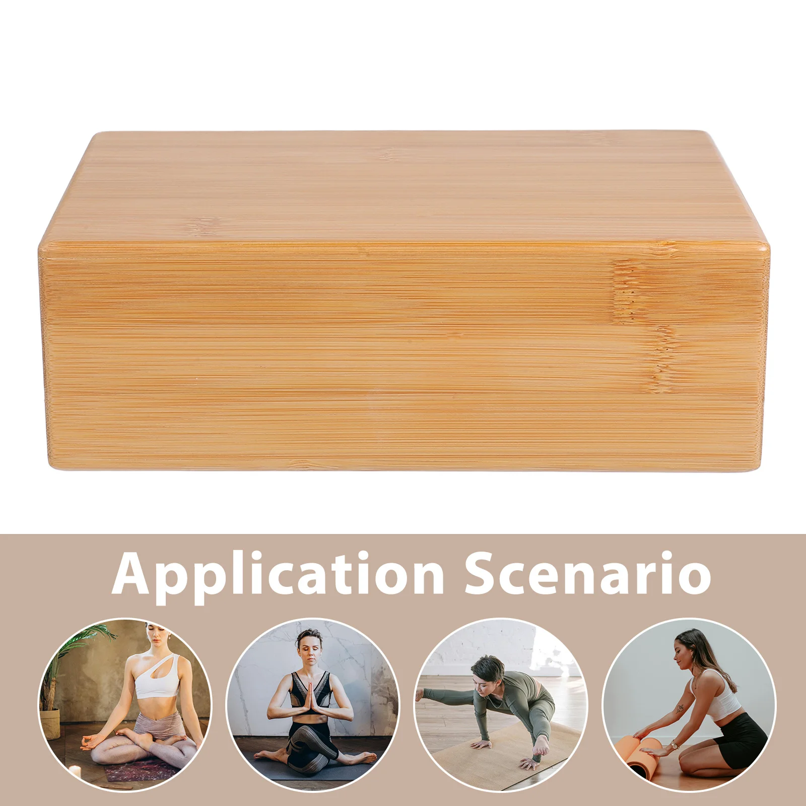 1 قطعة كتلة خشبية ذات سطح أملس من الطوب لتدريب ممارسة اليوغا أداة مساعدة قوة متوازنة #2