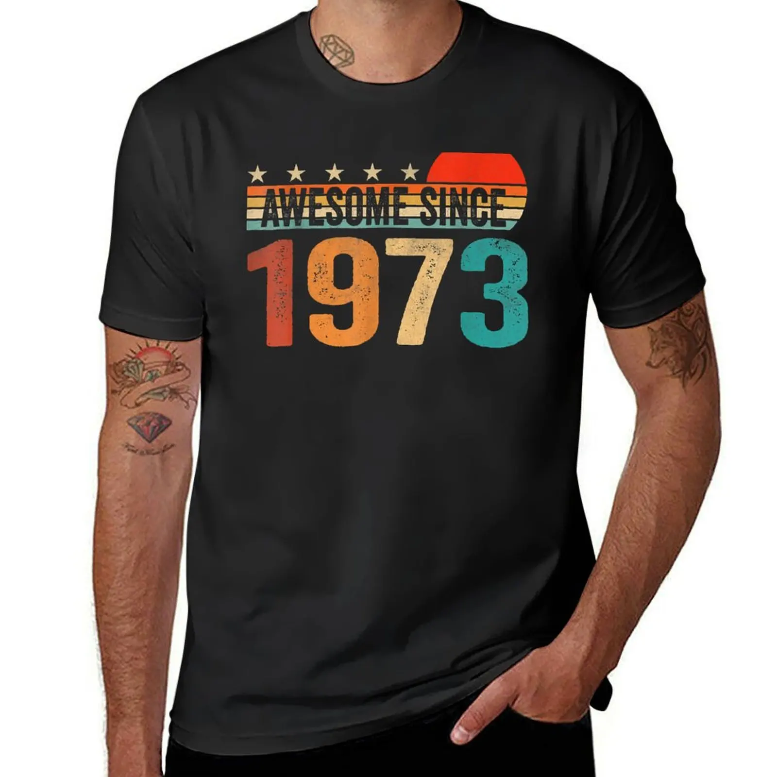 50 Year Old Gifts Vintage Awesome Since 1973 50th Birthday T-Shirt cute clothes animal prinfor boys tees tshirts for men