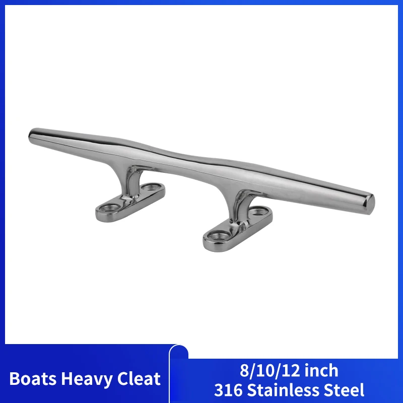 Boat Heavy Duty Hollow Base Cleat  8/10/12inch 316 Stainless Steel Marine Cleats Pull Up For Yacht Ship Auto Deck Ropes