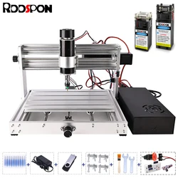 Metal Aluminum CNC Milling Engraving Machine 3018 max with 500w Spindle,80w Laser Engraver GRBL Control Wood Router Woodworking