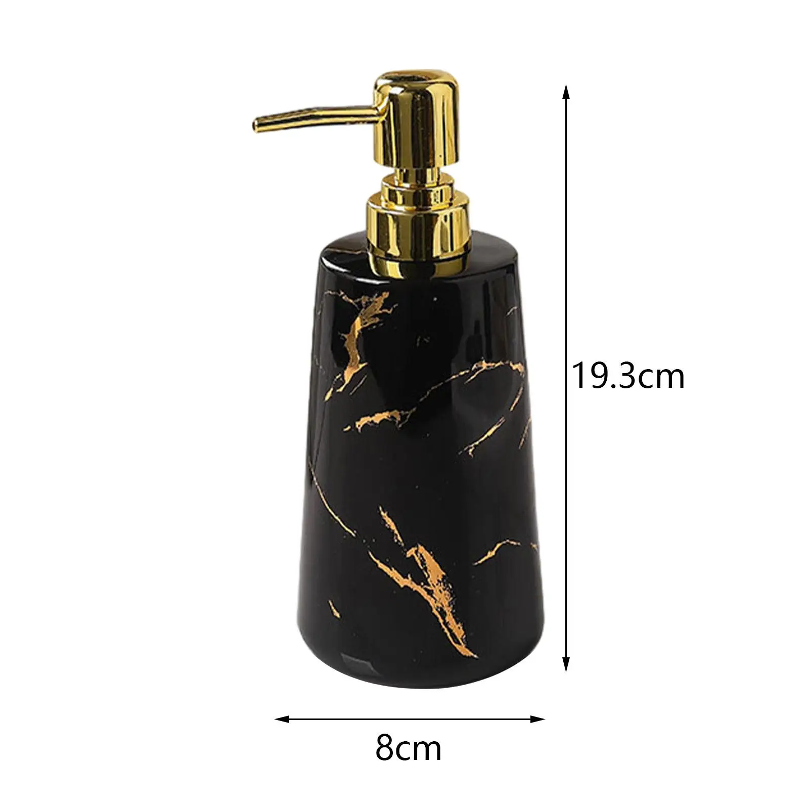 Soap Dispenser Sturdy Manual Pump Lotion Bottle Practical 17oz Empty Ceramic for Hotel Countertop Laundry Kitchen Bathroom