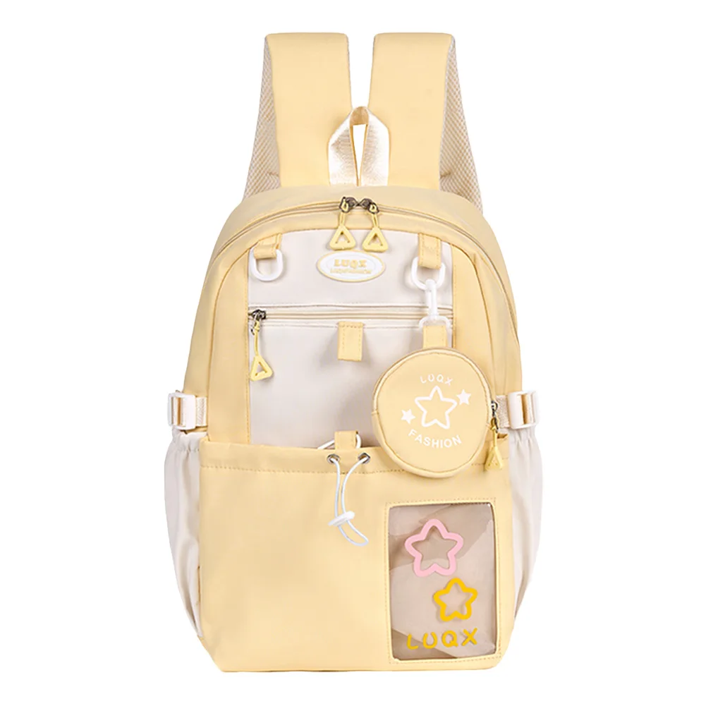 Aesthetic Backpack for Teenage Girls with Pendant College School Backpack Kawaii Backpack Laptop Backpack Travel Daypack