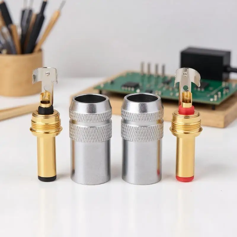 DC power plug socket welding connector gold-plated copper DC-2.1G/2.5G linear power output accessory