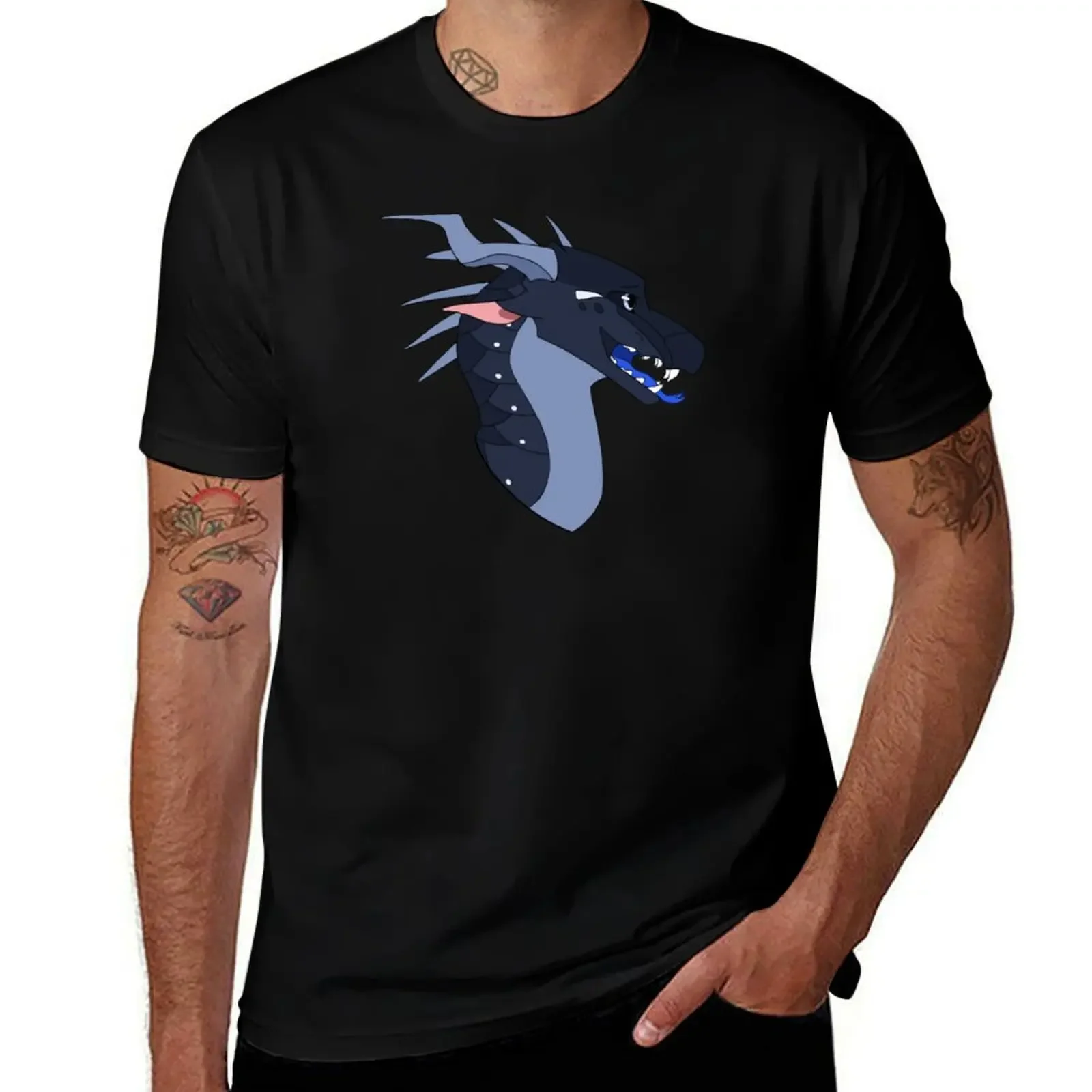 Darkstalker // Wings Of Fire T-Shirt Funny t-shirt graphic tee shirt blue lock oversize t-shirts man t shirt men 100℅ cotton