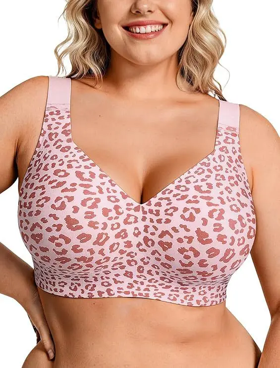 Soutien-gorge sans fil en gelée grande taille pour femme, soutien-gorge push-up sans armatures, couvrant entièrement la poitrine, confortable pour le quotidien, du S au 5XL
