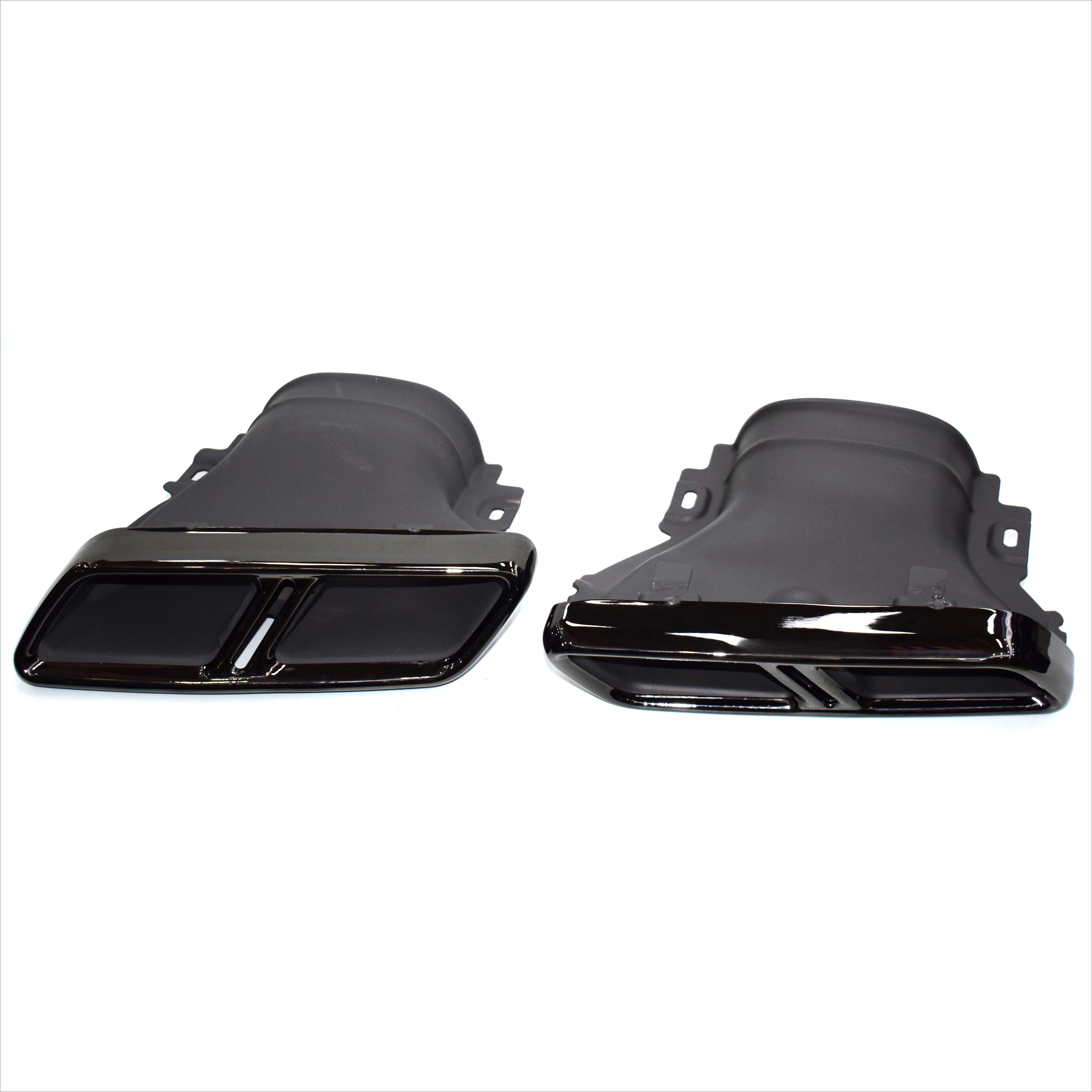 

Hot selling： W213 E63 Tailpipe Upgrade Black Square Stainless Steel Muffler Tip Exhaust Pipes