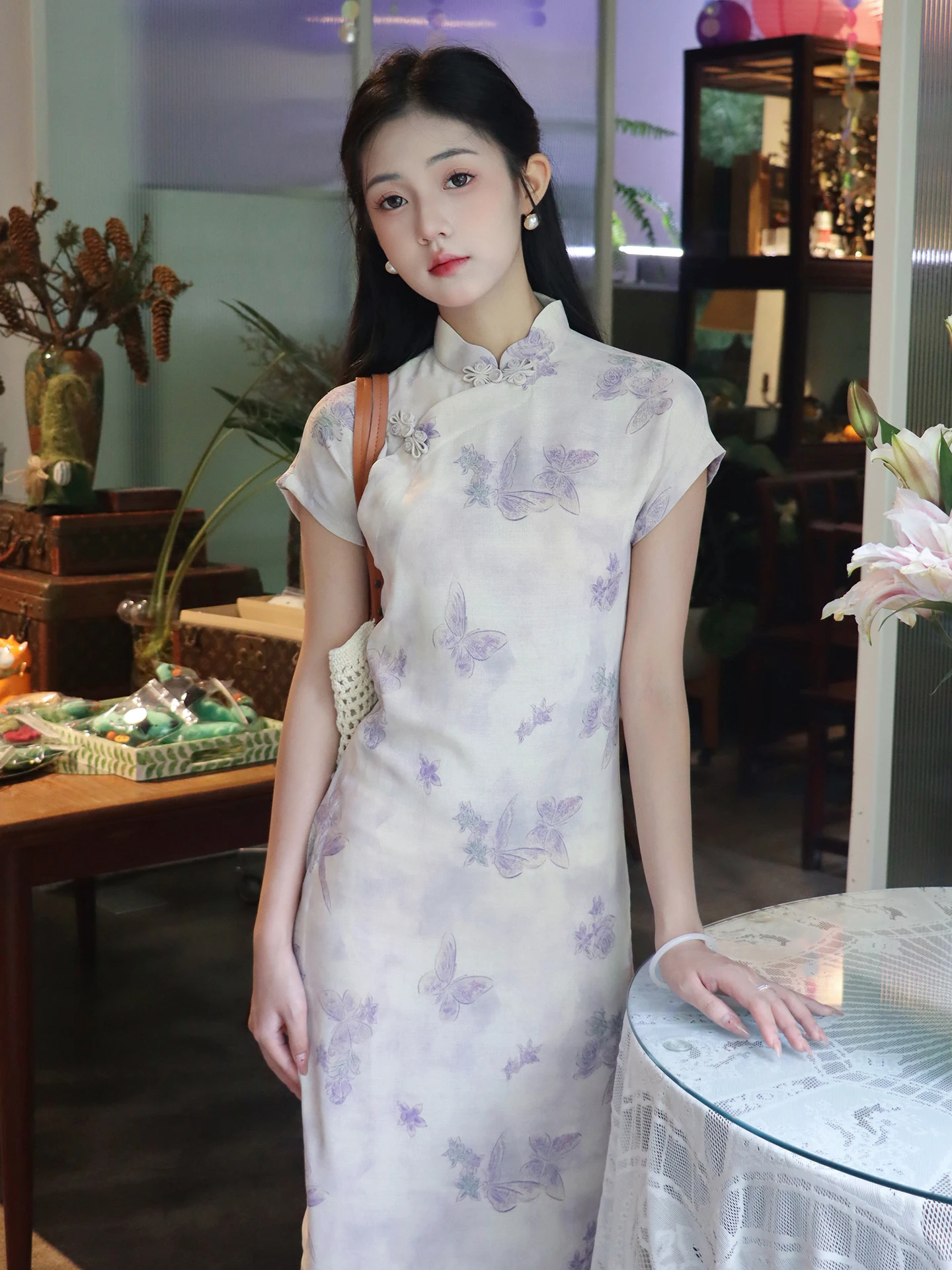 

New Chinese Sle Full Open Collar Summer Thin Artistic Fit Traditional Method Beautiful Women's Faionable Dr